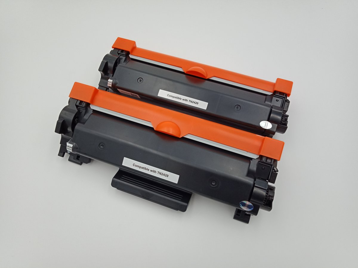 KATRIZ® huismerk toner voor Brother TN2420 | DCP-L2510D /  DCP-L2530DW/DCP-L2550DN/HL-L2310D/HL-L2350DW/HL-L2370DN/HL-L2375DW/MFC-L2710DN/MFC-L2710DW/MFC-L2730DW/MFC-L2750DW | (2 stuks)